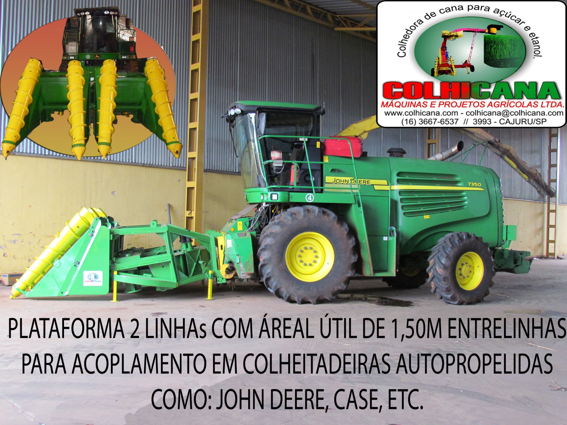 Plataforma - 2 Linhas de Cana para Silagem